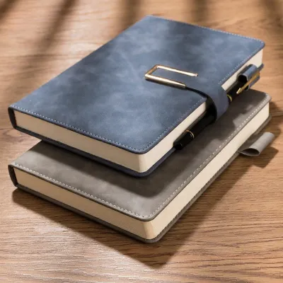 Thickened Business Notebook Meeting Record Artistic Retro Diary Simple Super Thick Large Size Leather Bound A5 Office Supplies