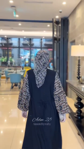 Gamis Set Hijab Motif Terbaru Simple Elegant Kekinian Adm28 Produk Amore By Ruby Edisi Anania Dress