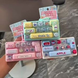 ZXZ | Hot Cartoon 12 Keys Keyboard Keychain Clicker Sound Stress Relieving Clicker Keyboard Hanger Pendent Accessories Creative Gifts