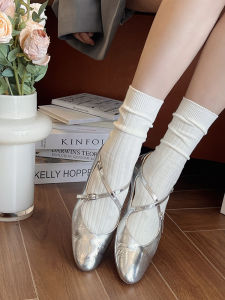 Milky White Socks Autumn Women Japanese Cute JK Pure Cotton Minimalist Candy Color Solid Color Mid-Calf Length Socks Ins Trendy Socks Women