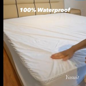 Good Quality Waterproof Mattress Protector Fully Fitted Queen King Size Bed Cover Sheet Anti Bacterial and Machine Washable Ready Stock Malaysia Seller