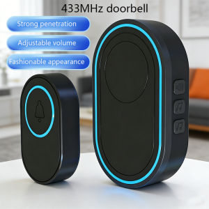 Wireless Doorbell Intelligent Home Welcome Doorbell Button LED Light 433MHz Security Alarm Smart Doorbell