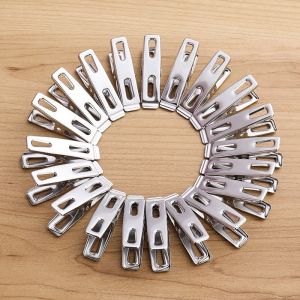 20pcs Stainless Steel Clothespins Binder Clips Heavy Duty Clothes Pins Metal Clip Set Metal Clothes Clips For Clothes Sock F