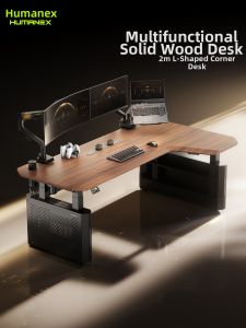 Smart Adjustable Electric L-Shaped Computer Desk