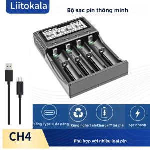Liitokala | LiItoKala Lii-CH4 Bộ Sạc Pin Lithium Có Thể Sạc Lại Dung Lượng Cao 2600mAh 2800mAh 1.5V AA AAA Cho Máy Ảnh Kỹ Thuật Số Bộ Sạc Điện Thoại Di Động USB