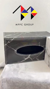 mppc & กล่องทิชชู่ ลายหินอ่อน (มีสีให้เลือก) ของแต่งบ้าน Tissue Box Luxury Marble Collection