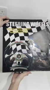 [MYC] Sport Steering OMP 14Inch Aluminum Frame PU Leather 6-Bolt Car Racing Steering Wheel With Horn- CL-593