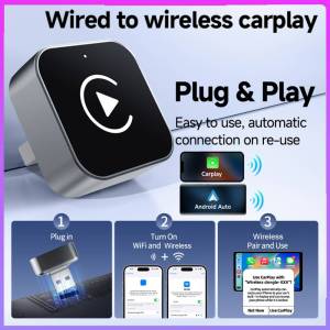 New Wireless CarPlay Android Auto Adapter USB Dongle Smart Mini Box Plug And Play Universal For VW Toyota Nissan Honda Ford Benz