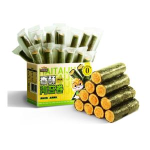 Three Squirrels | Savory Seaweed And Meat Floss Snack Rolls