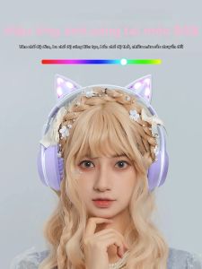 WOMINGTE | Cute Cat Ears Noise-Cancelling Wireless Bluetooth Headset Pink