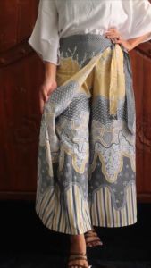Celana Kulot Layer Motif Batik Paradise Sabuk Batok Kain Katun Premium Halus Lembut Tidak Nerawang