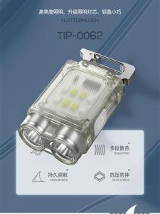 Portable High-Intensity LED Flashlight Keychain Multi-Functional Outdoor Lighting Tool Fast-Charge for Camping Hiking Traveling