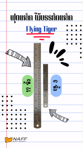 ไม้บรรทัด ฟุตเหล็ก ไม้บรรทัดเหล็ก Flying Tiger ขนาด 6 นิ้ว 12 นิ้ว (1 ชิ้น)