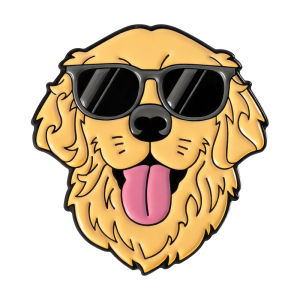 Cool Dogs Enamel Pins German Shepherd Golden Retriever Husky Brooches Lapel Badge Jewelry Gift for Dog Parent Friends