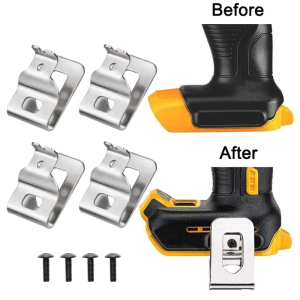 2/4/5/6pcs Electric Drill Stainless Steel Belt Hook Clip Cordless For DeWalt 20V Drill Driver Tool Parts N268241 DCD980 DCD985