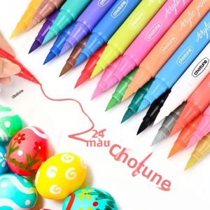 Bút Vẽ Acrylic Pastel 12-36 Màu Đầu Cọ Mềm Không Thấm Nước Bền Màu Dùng Cho Vẽ Tranh DIY Trên Đá Trứng Kính Móng Tay Thủ Công Mỹ Nghệ
