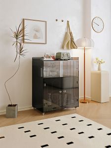 Modern Minimalist Acrylic Mobile Tea Water Cabinet Luxury Home Living Room Wall Storage Cabinet Lightweight Storage