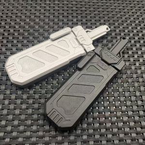 EDC Splitting Sword Fidget Sword Sheath Magnetic Ejection Pushing Card Decompression Metal Push Slider Anxiety Stress Relief Toy