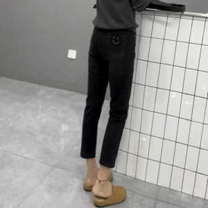 High Waist Straight Leg Denim Jeans Womens plus Size Slimming Nine Tube Pants Fall New Style Elastic