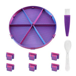 Round Palette Diamond Painting Tray Kits Large Capacity Drill Plate Multi-Functional Funnel Beading Plates Cross Stitch Tools