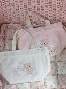 Túi Xách Hình Gấu Dễ Thương Túi Đựng Đồ Ăn Trưa Túi Xách Túi Đựng Điện Thoại Túi Xách Nữ Mùa Hè Túi Xách Vải Canvas in Họa Tiết Hoạt Hình