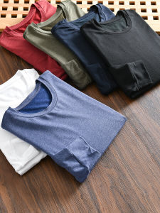 Áo Thun Nam Tay Dài Cổ Tròn Ấm Áp Tự Phát Sáng Cao Co Giãn Thoải Mái Thời Trang Thu Đông Chất Liệu Polyester