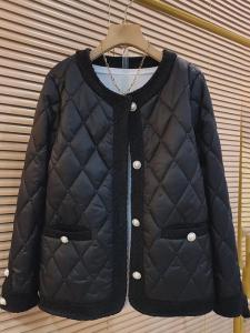 plus Size Cotton Jacket Fashionable Patchwork Diamond Grid Slimming Meat Covering Womens Outerwear Korean Style Casual Coat