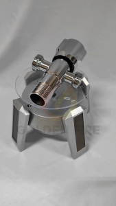 Angle Valve 2-Way 1/2 x 1/2 x 1/2 Copper Bathroom Water Inlet High Quality Chrome Finish