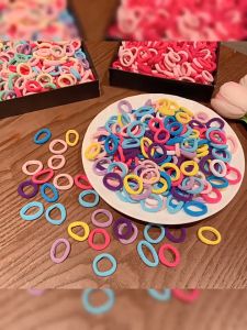200/2000 Pcs/bag Colorful Hair Band Pony Tail for Kids Girl Hair Tie Fashoin Accessories