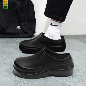 Giày Bốt Cotton Chống Thấm Nước Mùa Đông Dày Dặn Cho Nam Trẻ Trung Ngoài Trời Làm Việc Đầu Bếp Đế Mềm Chống Trượt Đế Dày Mặc Nhà Bếp