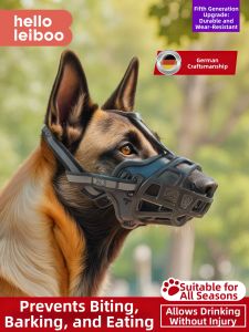 HELLOLEIBOO | Anti-Bite Anti-Bark Anti-Scavenging Dog Mouth Cover for Large Dogs