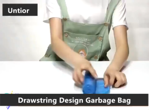 Pull Rope Garbage Bag Household thickened plastic quality kitchen Garbage Bag