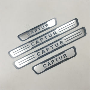 For Renault CAPTUR 2016 2017 2018~2025 Stainless Sticker Door Sill Scuff Plate Guards Threshold Pedal Trim Car Accessories