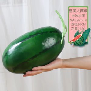 Artificial Watermelon Fake Watermelon Fruit Toy Model Props Black Beauty Kirin Melon Big Watermelon Fruit Shop Decoration