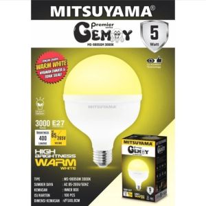 Bohlam Lampu Led Bulb Warm White MITSUYAMA Series GEMOY