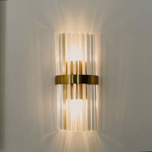 Nordic Luxury Crystal Wall Light Living Room Bedroom Lamp High Bright Villa Modern Gold Fixtures