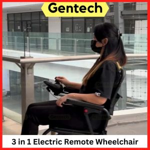 Carbon Fiber Coated Lightweight 15.6kg Frame Electric Wheelchair Automatic Wheelchair Kerusi Roda Elektrik Ringan Travel Foldable Powered Wheelchair With Remote Controller