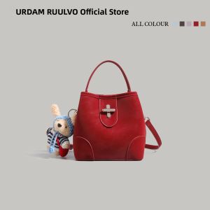 URCDN RDALVO | Vintage Brown Suede Bucket Bag