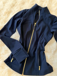 SUHUIQIAN | Navy Slim Fit Waist Cinching Yoga Sport Top