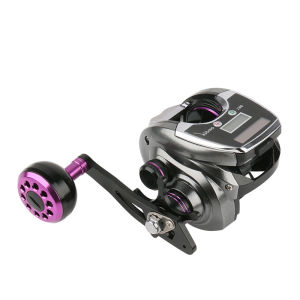 DEUKIO 6+1BB Fishing Reel with LED Digital Display Electronic Baitcasting Line Counter Reel 8.0:1 Casting Reel