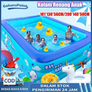 1.8M/ 2 M Kolam Renang Anak Kolam Anak Jumbo  Kolam Mandi Bola Inflatable  Kolam 3 Ring Baby SPA MurahKolam Renang Anak Petak Persegi Panjang Karet Bahan Tebal Ukuran Besar Tinggi Bisa Bayar Ditempat Swimming PoolCOD Murah Inflatable Swimming Pool - Lazada