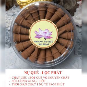 Hộp 60 nụ Quế cao cấp làm từ Quế vỏ nguyên chất dùng cho xông nhà tẩy uế thờ cúng