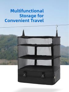 Travel Hanging Clothes Storage Bag Foldable Large Capacity Luggage Closet Hanging Bag Nordic Style Oxford Cloth for Clothes