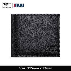 SEPTWOLVES | Genuine Leather Short Wallet