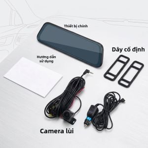 Camera Hành Trình Ô Tô 4K Hai Ống Kính Màn Hình Cảm Ứng WiFi Camera Trước & Sau Giám Sát Đỗ Xe Ghi Hình Tự Động 24H Phát Trực Tuyến