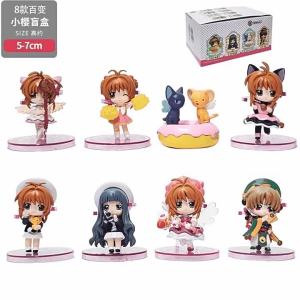 8 Pieces / Set Card Captor Sakura Cute Doll Vinyl Action Figure Collection Animation Model Toy