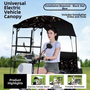 WANSLO | Folding Quick Assembly Rainproof and Sunproof Canopy for Electric Bikes