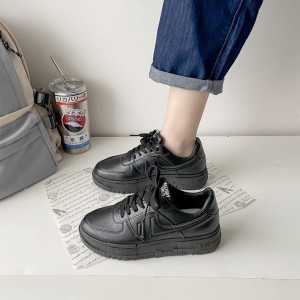 TERMURAH Sepatu Wanita Sekolah Model Korea Warna Hitam Polos Sepatu Sneakers Wanita Cocok Untuk Sekolah Bisa COD GRATIS ONGKIR