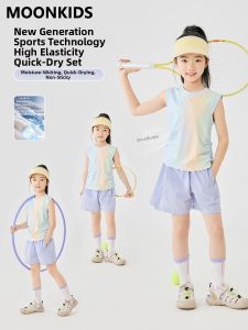 Moonkids | Bộ Đồ Tập Thể Thao Khô Nhanh cho Bé Gái