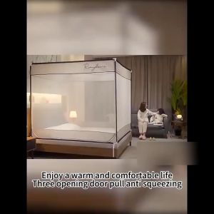 SOFTHOME Mosquito Net For Family Curtain Fully Enclosed Curtain Anti-mosquito Tent Zipper Mosquito Net